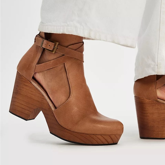 Free People Cedar Tan Leather Clog size 11, NWOB - Picture 4 of 16